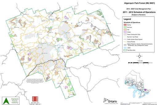 AFA 2011-2012 Harvest Map ]UPDATED] | Algonquin Park News | Mark's ...