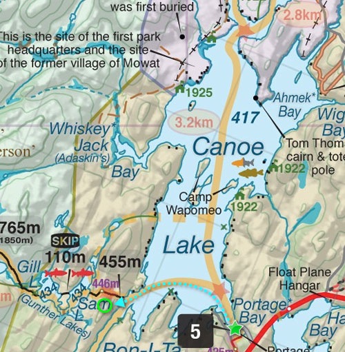 Triplog89 Day 1 Walking on Canoe Lake