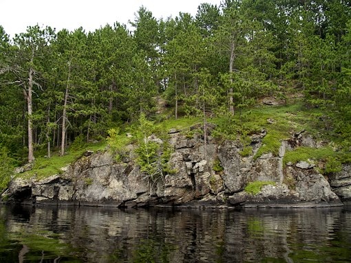 Alseevr Lake rocky shoreline